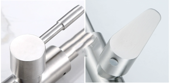 Stainless Steel Body Deck Mounted Tap Cold And Hot Mixer Spring Silver Kitchen Faucet