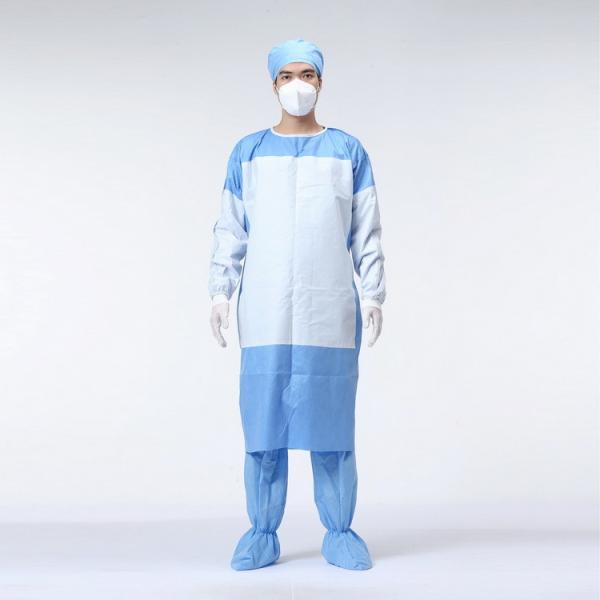 Antivirus PP PE Reinforced SMS EO Sterile Surgical Gowns