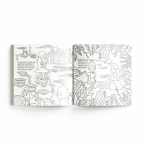 Soft Cover Kids Book Printing , 8x8'' Coloring Book Pages Print
