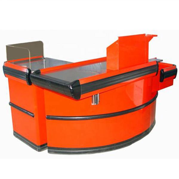 150CM 600MM Automatic Cash Register Supermarket Checkout Counter Cold Roll With Belt