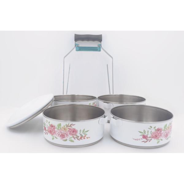 Double Layer Tiffin Lunch Box Carrier Stainless Steel Food Carrier