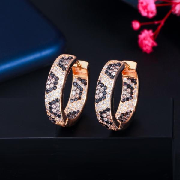 Fashion earring jewelry CZ crystal Beautiful cubic zirconia brass earrings jewelry sets