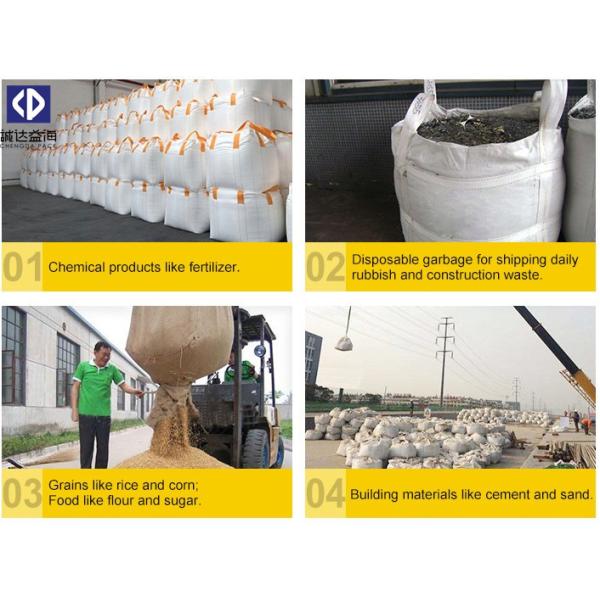Anti Static Baffle Bulk Bags , Breathable Bulk Bags Tubular Type With Two Loops