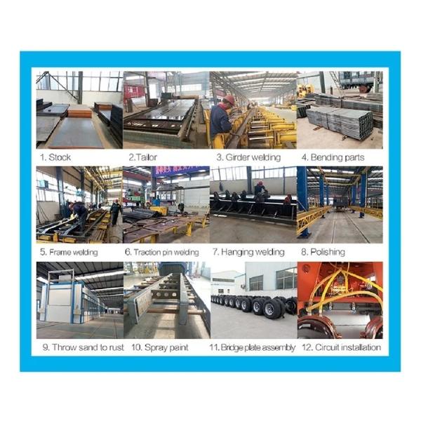 Direct Special Transport Steel 50 Ton 3 Axle Dump Semi Trailer with 12r22.5 Tires