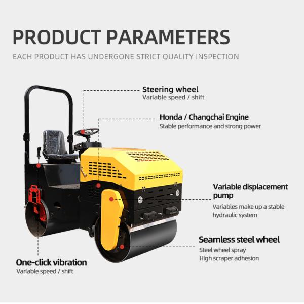 Customized 0-5Km/H Mini Vibratory Road Roller