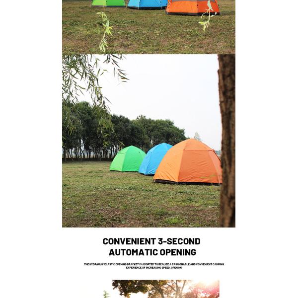 7.3m2 270x270x155cm 1000-1500 Mm Oxford Waterproof Camping Tent Automatic