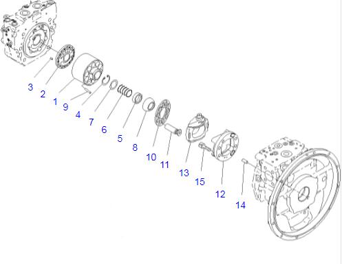 708-2L-23351 7082L23351 KOMATSU Excavator Hydraulic Pump Retainer Ball Guide