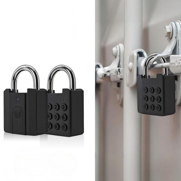 IP67 Waterproof Eco-Friendly Security Smart Fingerprint Padlock Zinc Alloy+ABS for Fingerprint Password with 20 Fingerprints