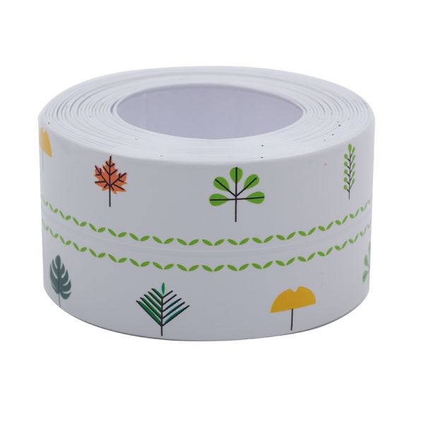 Bath & Kitchen PVC Self-Adhesive Sealant Strip Pressure Sensitive Acrylic Caulk Tape for Shower Tile Sealing