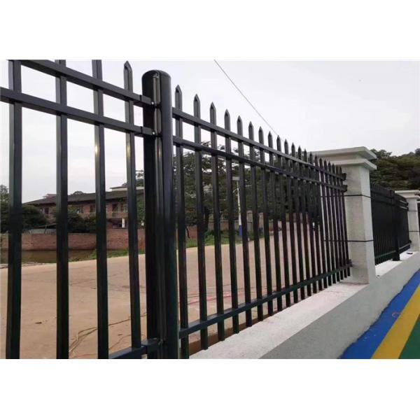 Flat Top Square Pipe Powder Coated Tubular Fencing Horizontal Rail Galvanized Steel Q195 Q235