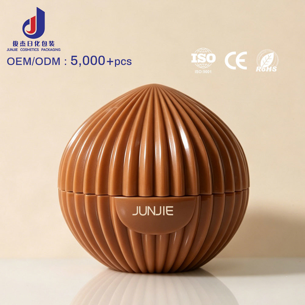 Custom Luxury Ball Shape ABS Cosmetic Cream Jar Double Wall Refillable Skincare Packaging Container 10g-75g