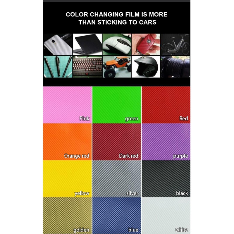 Interior Carbon Fiber Sticker Wrap Bubble Free 3d Black Vinyl Wrap 14kg/Roll