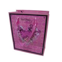 Le cadeau de papier réutilisé imprimé par coutume coloré met en sac avec le fournisseur de poignées de ruban de satin