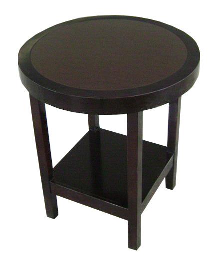 HPL Top Wooden Hotel End Round Living Room Table For OEM Design