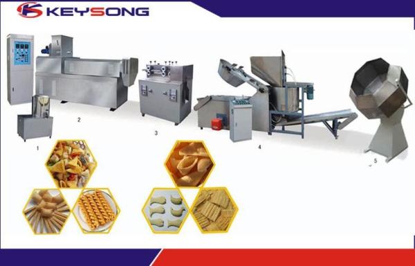 High Efficiency Corn Extrusion Snacks Food Machinery , Big Capacity Food Extruder Machine