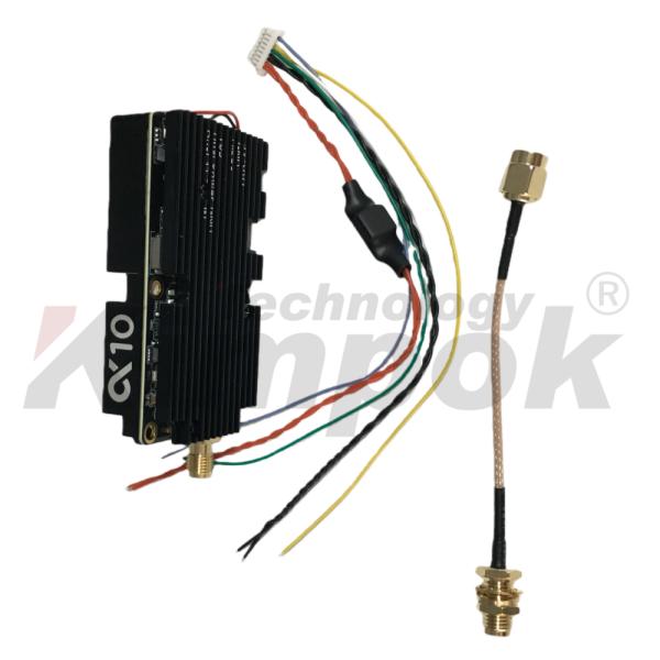 Kimpok Ultra Long Range 7.2G 10W VTX Drone Accessory Video Transmitter Switchable Power UAV VTX 64CH Image Transmission Shenzhen Made