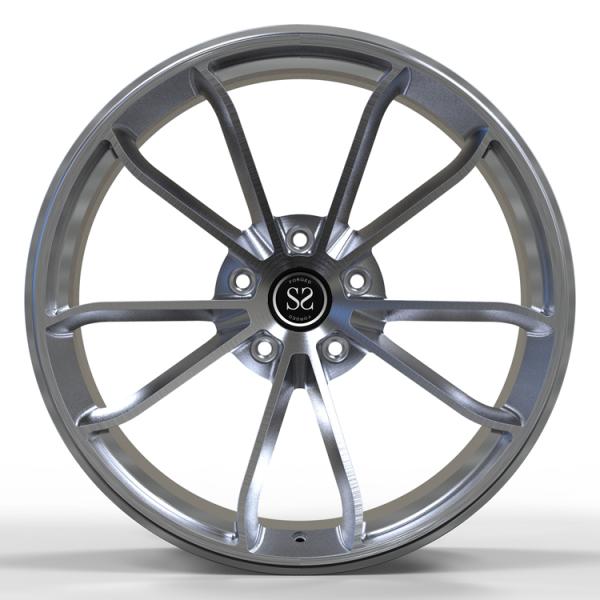 Brushed Gun Metal Wheels Forged 1 Piece For 911 Staggered 21inch