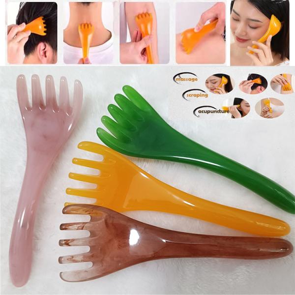 Instrument classification Class I Resin Beeswax Scalp Massage Comb for Health Care