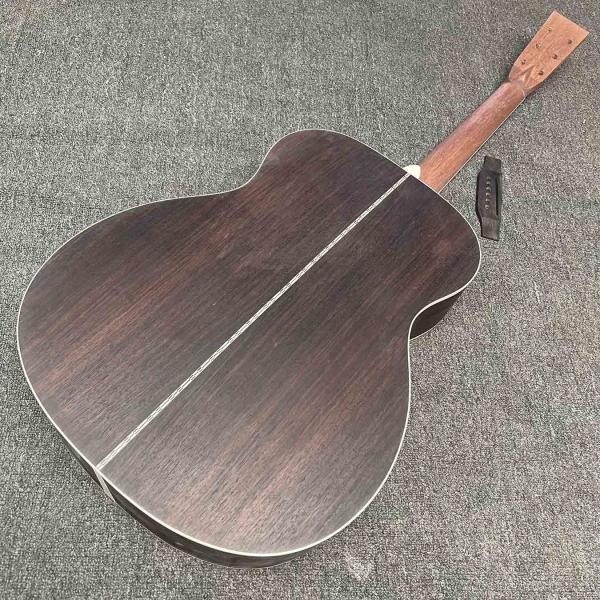 Custom 40 inch OM45 body DIY KIT Acoustic Guitar with Herringbone Binding no Painting