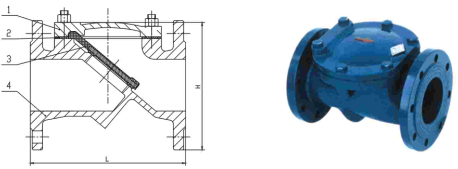 1.5 Inch Rubber Disc Water Supply Ductile Iron Check Valve Swing BS EN12334 PN10