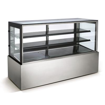refrigerador longo da exposição do bolo do café de 1200MM com a porta de vidro de deslizamento traseira e as luzes do diodo emissor de luz