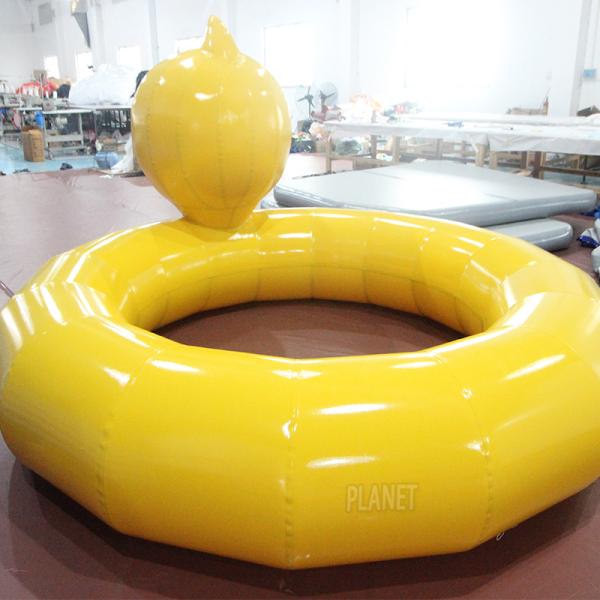 Airtight Outdoor Summer Inflatable Duck Swim Ring Floating Children Inflatable Boat Seat Ring