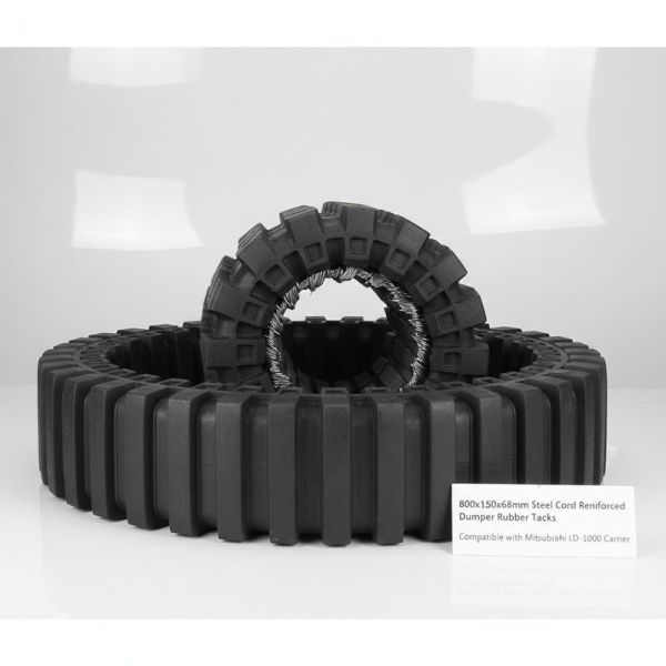 800x150x68mm Steel Cord Reinforced Dumper Rubber Tracks Compatible with Mitsubishi LD-1000 Carrier