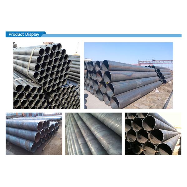 Pièces en acier laminées à la soudure ronde, peintes en noir, sans huile