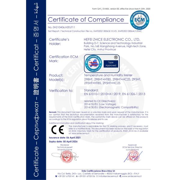 Portable High Precision Digital Standard Reference Temperature and Humidity Meter with Sensor