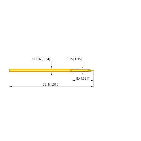 Gold-Plated ICT FCT Spring Test Probes for Circuit Boards GKS-100 Series