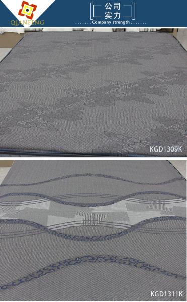 260gsm Mattress Quilting Fabric Linen Gray Polyester Knitted Jacquard Protective Fabric