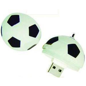Movimentações bonitos do flash de USB da forma do futebol