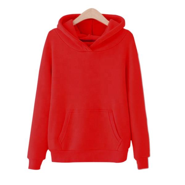 Autumn Polyester Pullover Sweater Hoodies Solid Color Long Sleeve