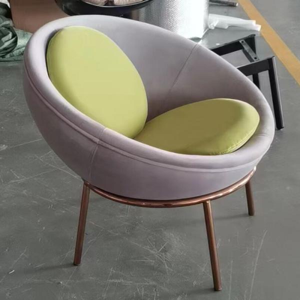 Modern bowl chair Nordic leather sofa egg chair shell living room ball leisure lounge chair