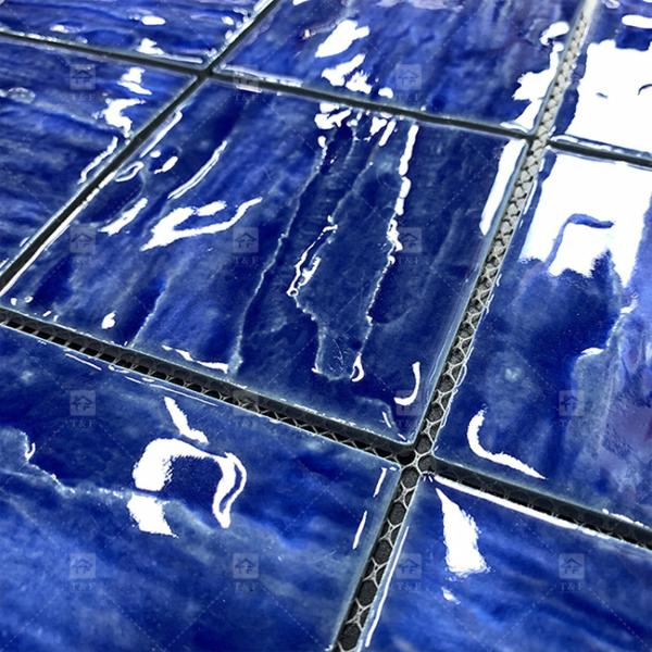 Голубой бассейн Мозаичная плитка Квадратная форма Кухня Ванная комната Пол Стена плитка