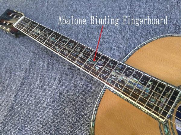 39 inches ooo45s Acoustic Guitar Top AAA Solid Red Cedar Abalone Binding Body With Fishman Pickups Rosewood fingerboard
