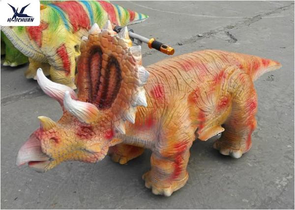 High Simulation Animatronic Dinosaur Scooters Kiddie Rides For Shopping Center