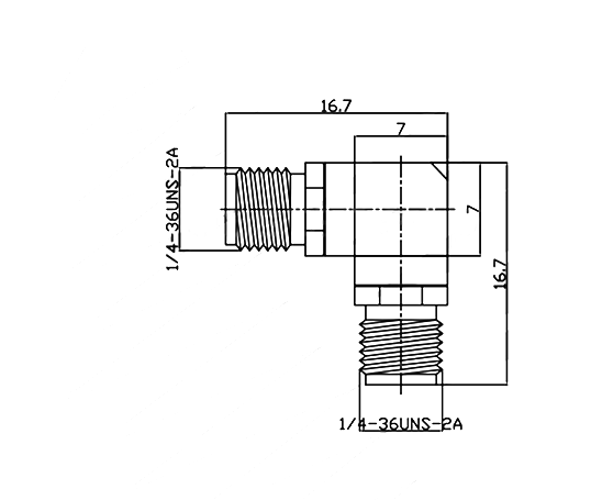 2.92mm Right Angle Coaxial RF Adapter Stainless Steel Low VSWR for Test & Measurement DC-40GHz