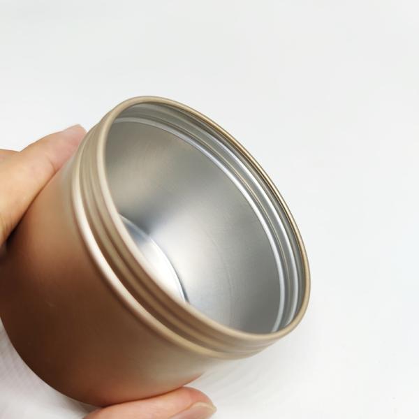 Tea Aluminum Tin Plate Cans Screw Top Round Candle Spice Tins Containers