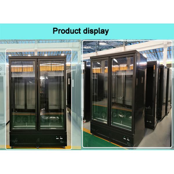 Glass Door Commercial Display Refrigerator In Supermarket