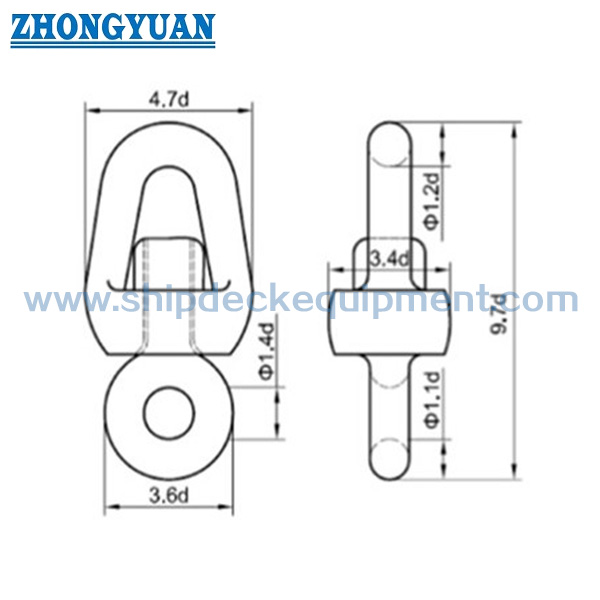 Accesorios ancla de la cadena de ancla del acero de forja y cadena de ancla