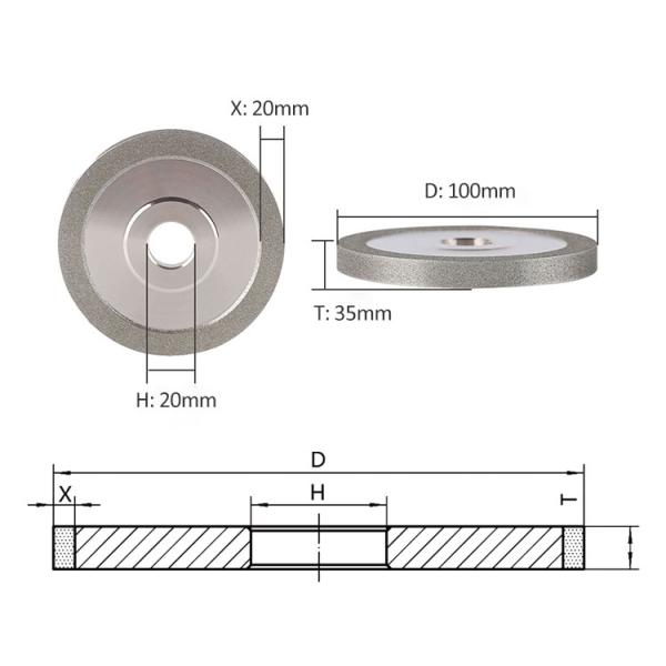 Roue de meulage en alliage électroplaqué 6 pouces roue de meulage machine roue de meulage en diamant