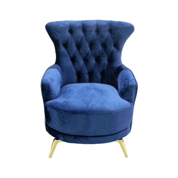 Multifunctional Modern Single Seater Chair Velvet Sofa Breathable