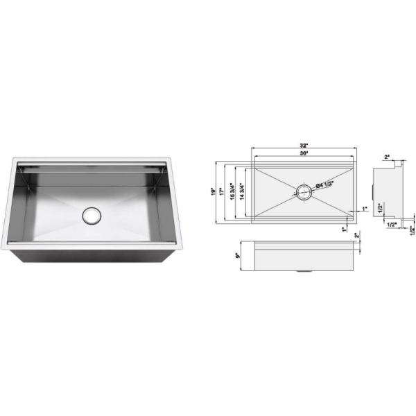 Роскошная верхняя раковина нержавеющей стали держателя, кухонные раковины верхнего сегмента финиша сатинировки