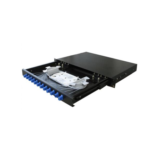 Indoor Fiber Optic Patch Panel , 12 Cores Fiber Distribution Panel For CATV / FTTH