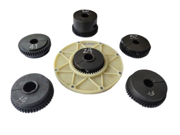 Plastic 296MM Excavator Coupling 48Teeth Connection Plate