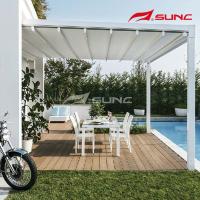 O Pvc motorizado do toldo navega a proteção de chuva retrátil do caramanchão do telhado