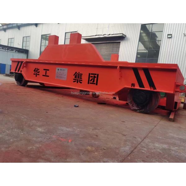 150t Capacity Heat Resistant Molten Steel Ladle Transfer Car with Dual Driving System for Industrial Use