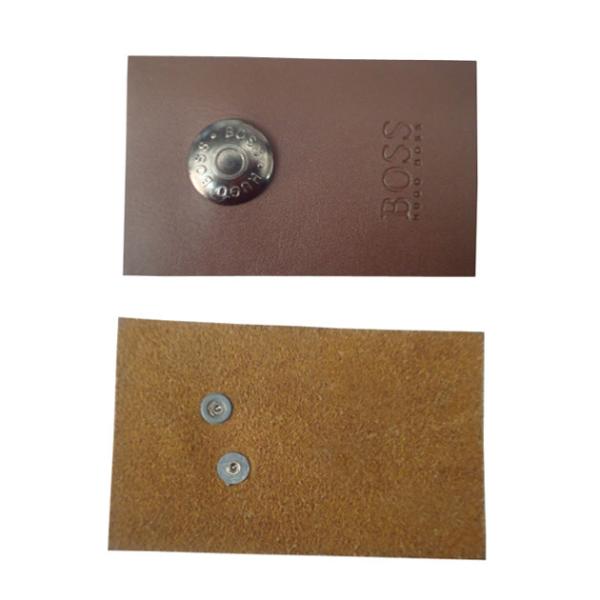 Custom Embossed Genuine Leather Patch With Logo Personalized Leather Labels For Clothing & Accessories