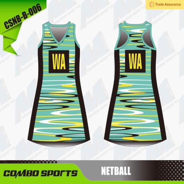 BSCI Team Sport Uniforms , 175gsm A Line Netball Dresses Quick Drying